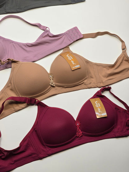 (34-38)b Round cup T shirt Bra (068)