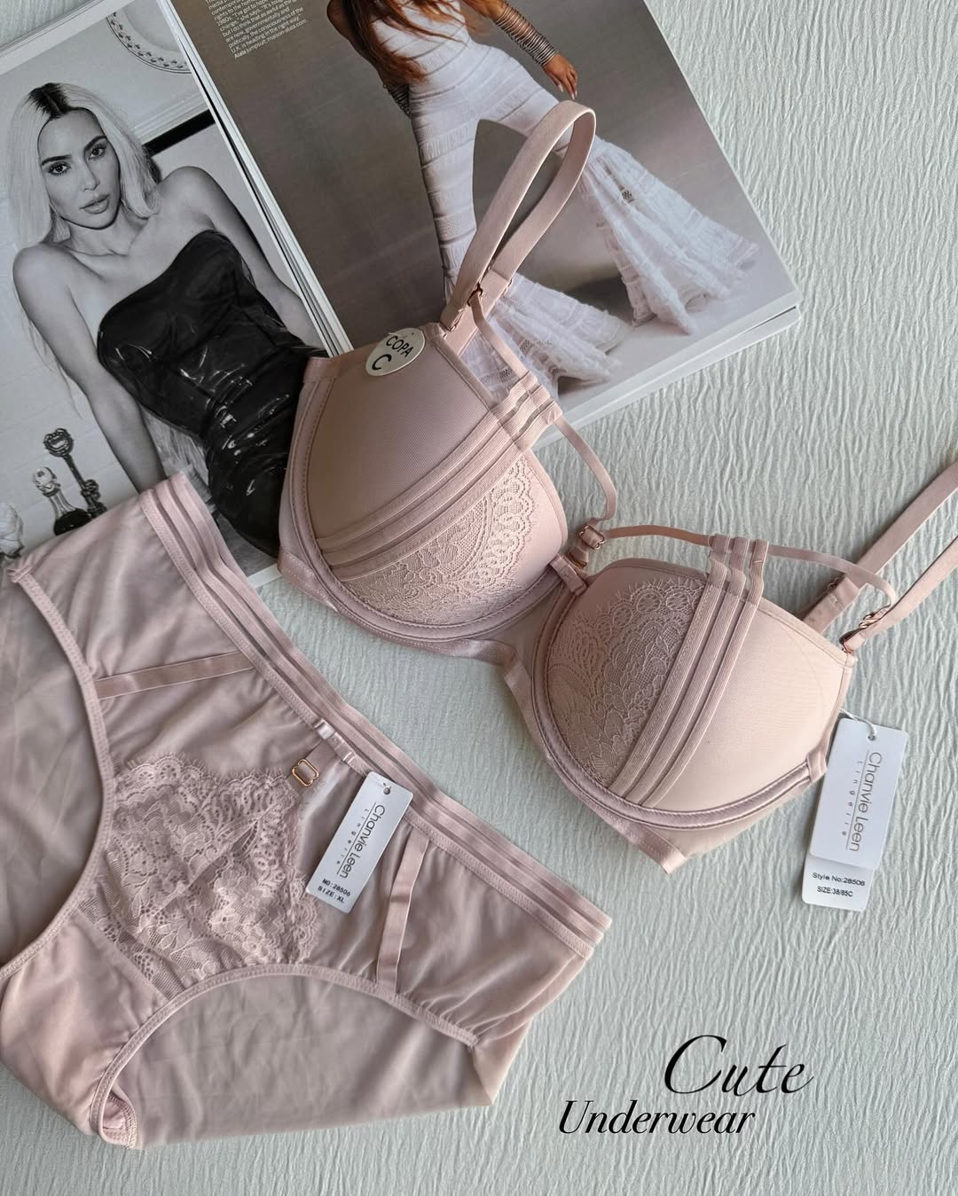 Elegant Padded Pushup Bra Panty Set (148)