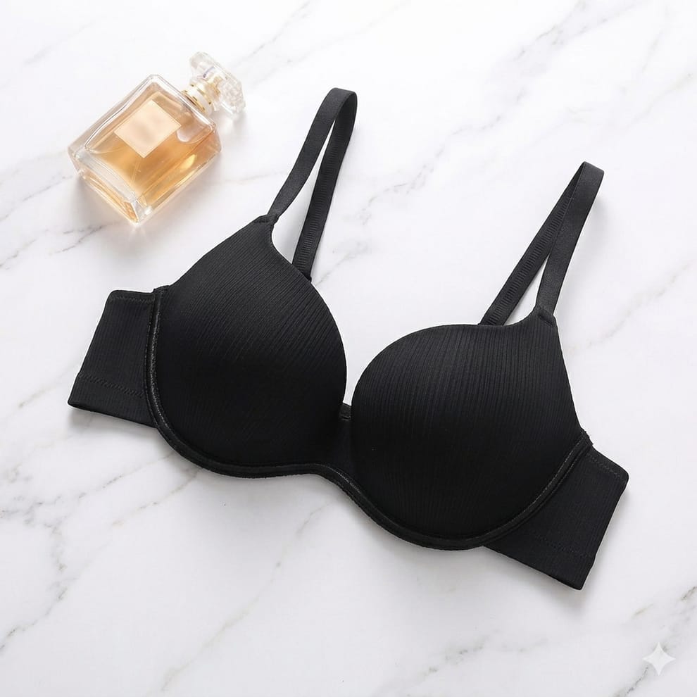 (34-38)b Daily wear Cotton Padded Pushup Wired Plunge  Bra (137)