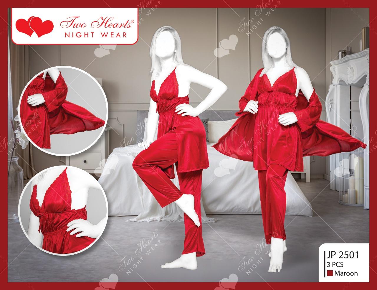 Elegant 3 Piece Nighty with Trouser JP2501