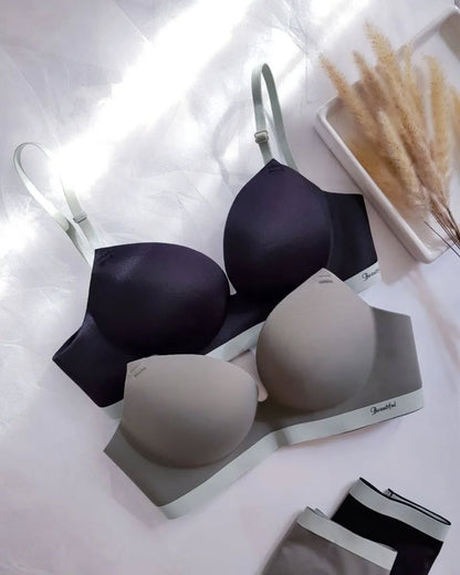 Seamless Double Padded Non Wire Bra Panty Set