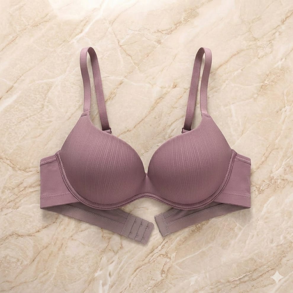(34-38)b Daily wear Cotton Padded Pushup Wired Plunge  Bra (137)