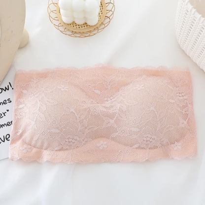 Elegant Flower Pattern Seamless No Hook Bra Free size For (28-36)
