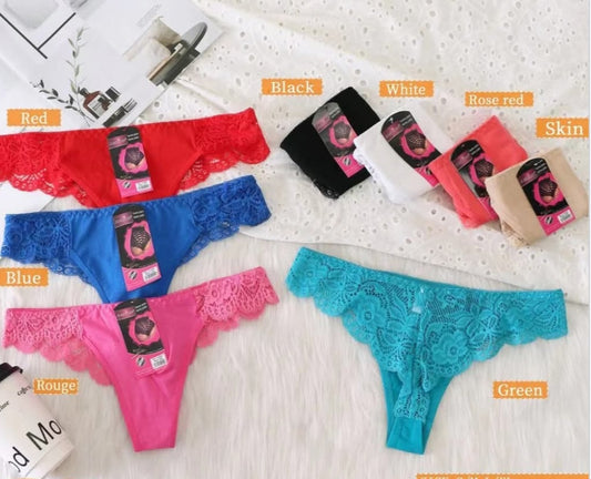 Cotton Net Thong Underwear(126)
