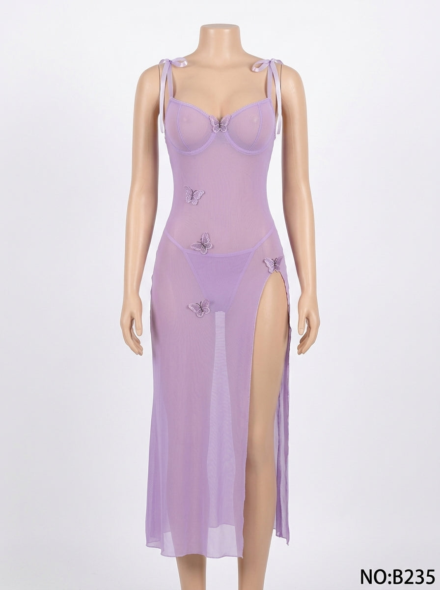 Premium Butterfly Net Gown B235