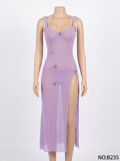 Premium Butterfly Net Gown B235