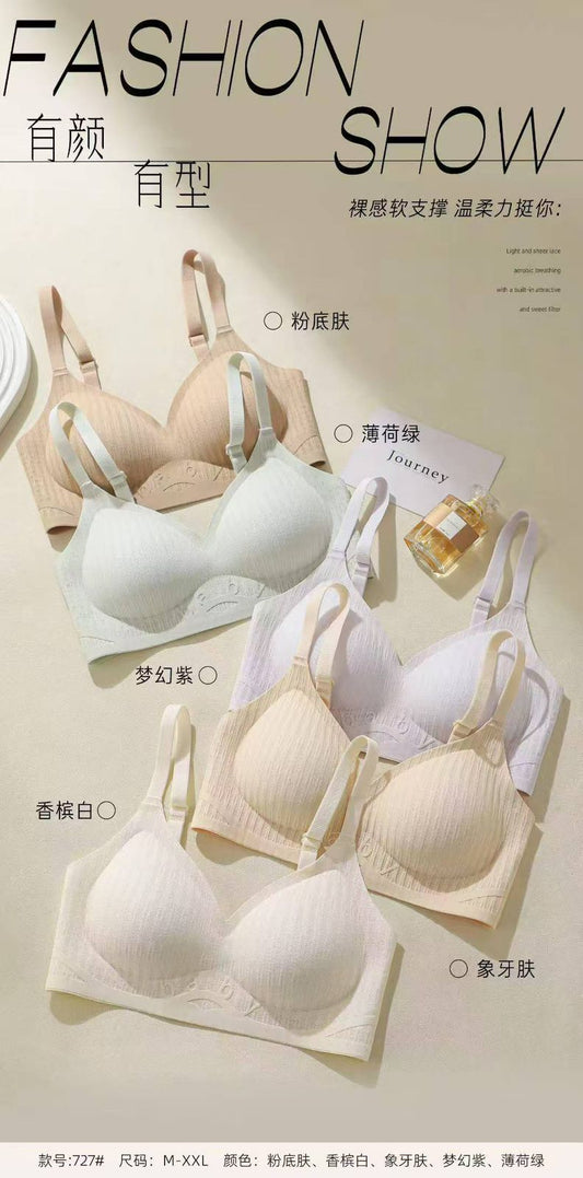 (34-40)b Premium Seamless Bra 3 Hooks [727]