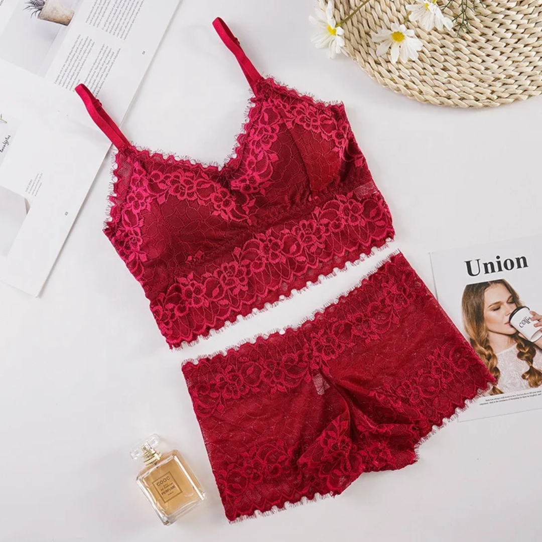 Flower Pattern Bralette Without UnderwearFree Size For (30-36)
