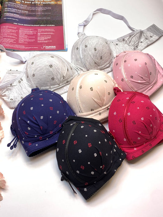 (38-44)B All Day Comfort Thin Padded Non Wired T Shirt Bra (145)