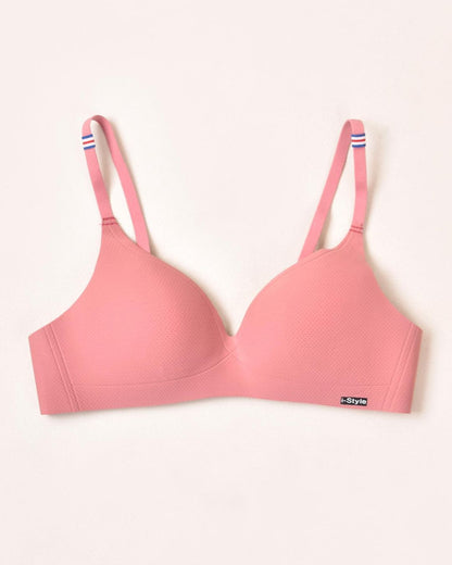 Seamless one-piece ultra thin wire free bra