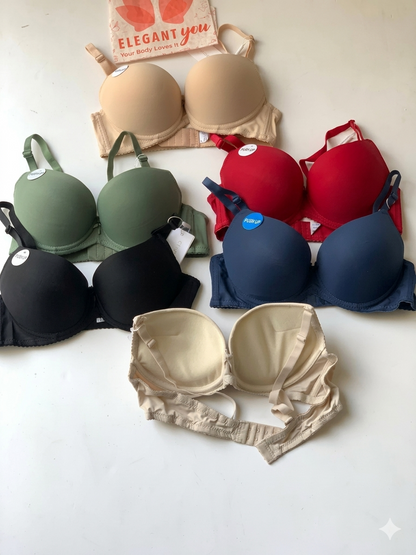 (32-38)b Soft Padded Pushup Underwire Bra 1399