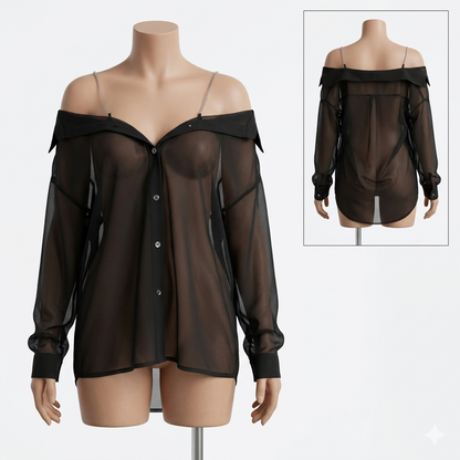 Women Off Shoulder Babydoll Shirt A24